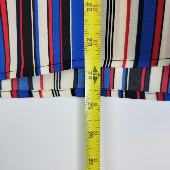W5 Anthropologie Womens Vertical Striped Button Keyhole Back Blouse Size Large - Picture 4 of 11